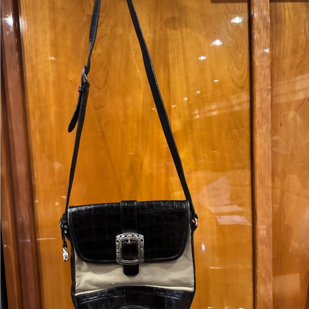 Black and Tan Crossbody Bag